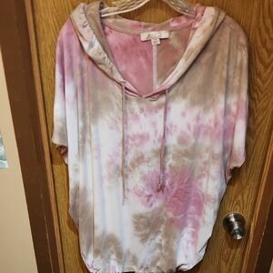 Misia Curvy Pink and Tan Top